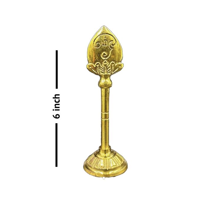 Brass Murugan Vel idol - Vel Symbol for Pooja and Decor - Image 3