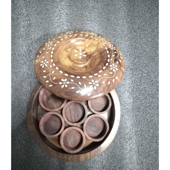Teak Wood Anjarai Box with 7 Compartments - Image 3