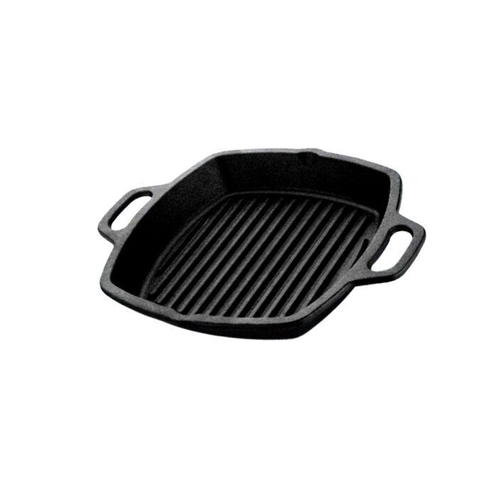 Seasoning Iron Double Handle Grill Pan - Image 2