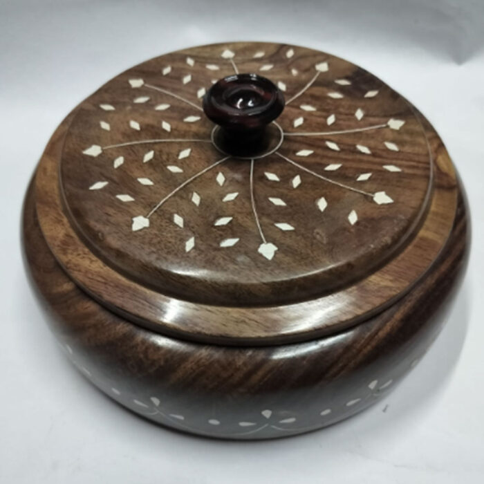 Nuts Box – Teak Wood 4-Container Box for Organized Storage
